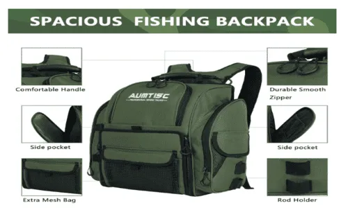 7. AUMTISC Fishing Tackle Backpack